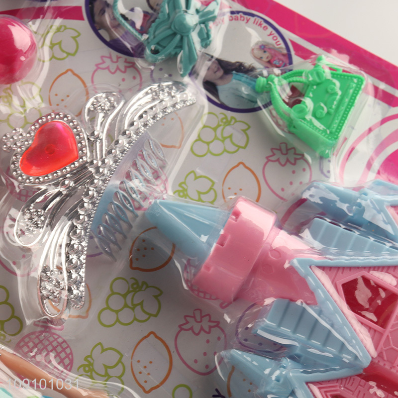 New Product Plastic Kids Girls Pretend Play Dress-Up Doll Set