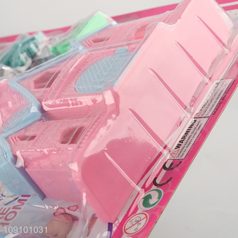 New Product Plastic Kids Girls Pretend Play Dress-Up Doll Set