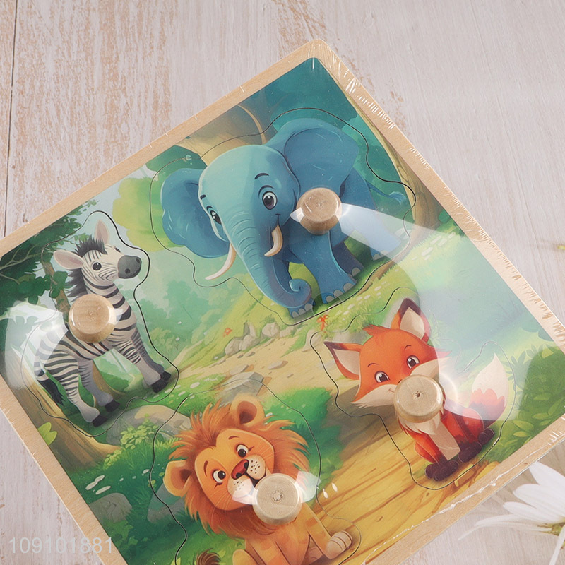 Good quality animal shape wooden baby 3d puzzle toys educational toys