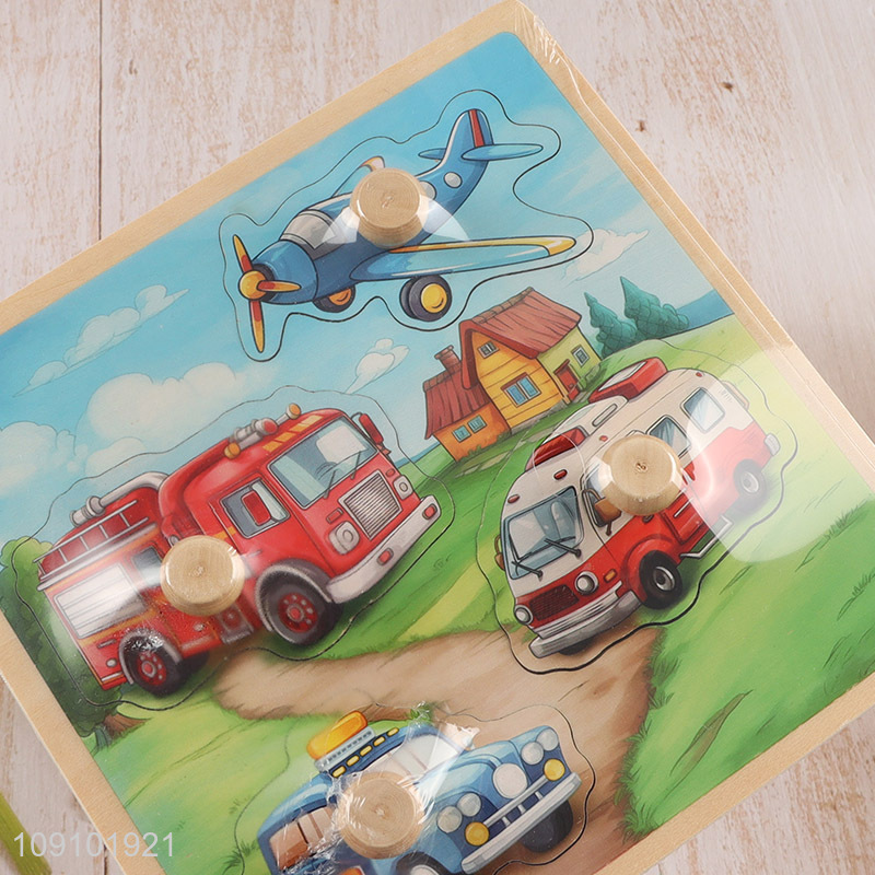 Hot products traffic series wooden baby 3d puzzle toys for sale