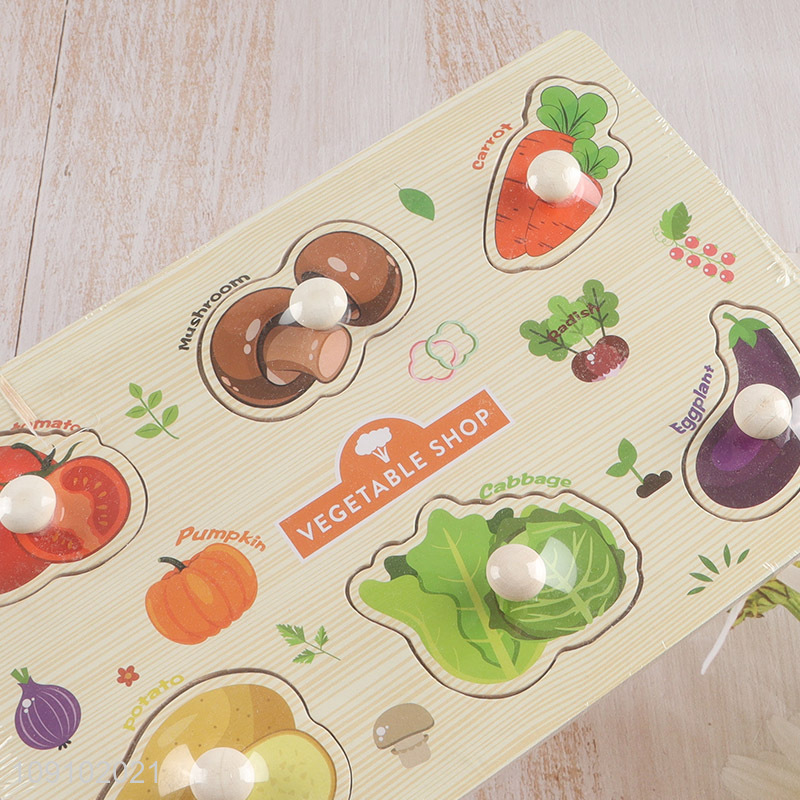 Top sale vegetable series baby 3d puzzle toys early educational toys