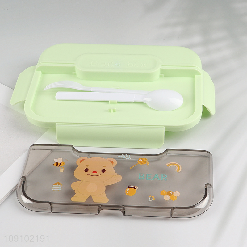 Best sale portable kids school lunch box with tableware set