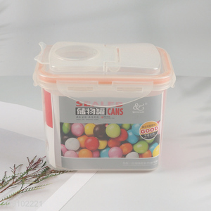 Hot selling clear household plastic sealed storage jar wholesale
