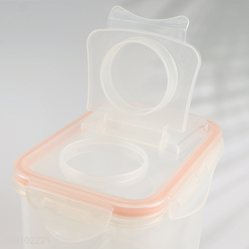 Hot selling clear household plastic sealed storage jar wholesale