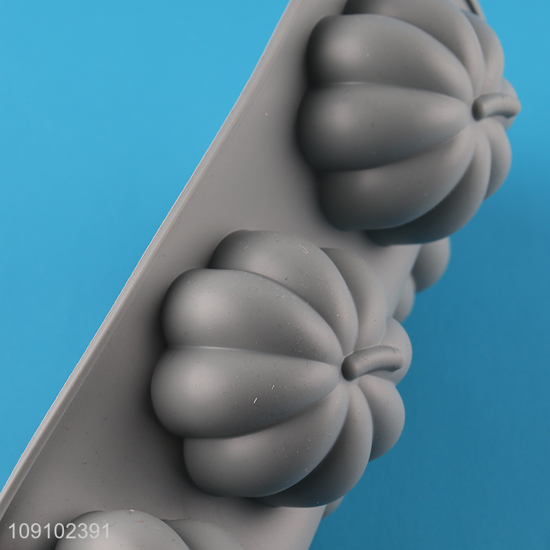 Factory Supply 6-Cavity Pumpkin Silicone Cake Molds for for Candy Jelly