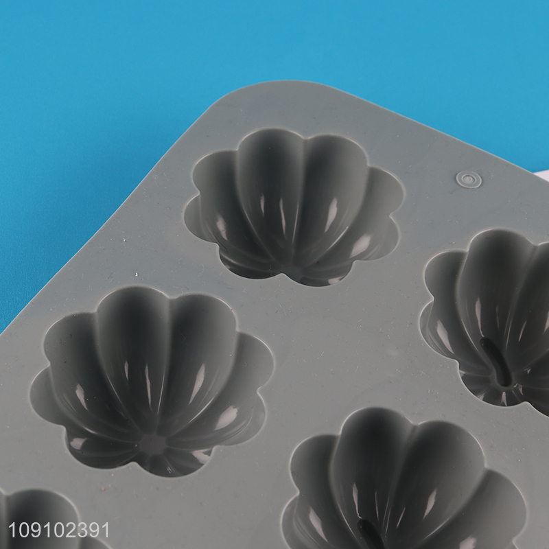 Factory Supply 6-Cavity Pumpkin Silicone Cake Molds for for Candy Jelly