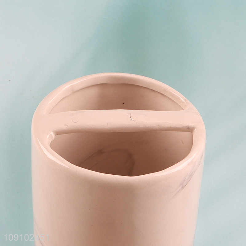 Hot selling household bathroom accessories ceramic toothbrush holder