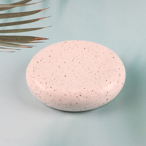 Yiwu market round ceramic bathroom accessories soap holder