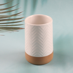 Top quality ceramic household bathroom accessories mouthwash cup