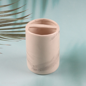 Hot selling household bathroom accessories ceramic toothbrush holder