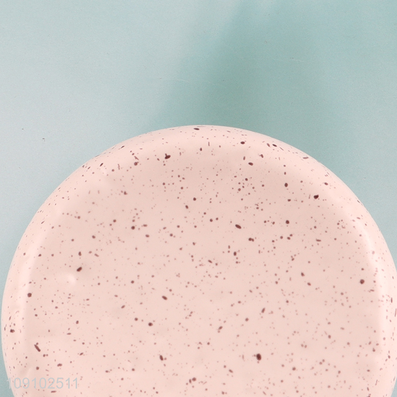 Yiwu market round ceramic bathroom accessories soap holder
