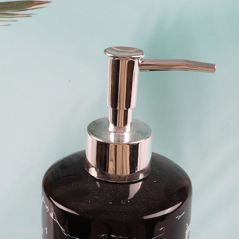 Factory price household bathroom accessories ceramic liquid soap dispenser