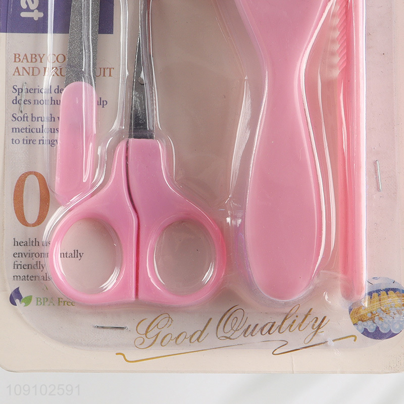 Good selling professional baby care kit baby hair comb brush set