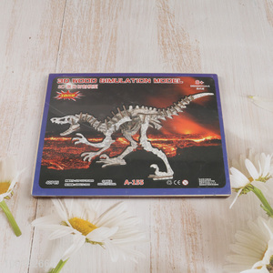 China products 3d wood simulation model dinosaur puzzle toys for kids