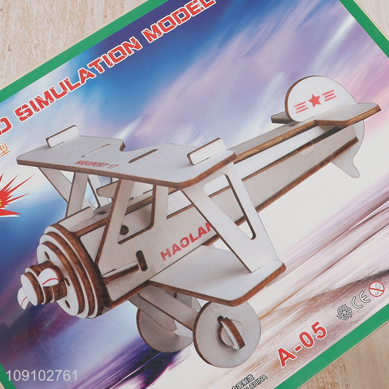 Top sale kids 3d wood simulation model educational puzzle toys