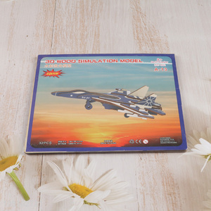 Hot products 3d wood simulation model airplane puzzle toys for kids