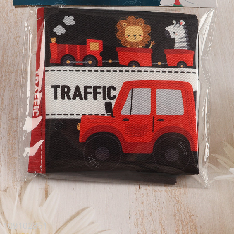 Top selling traffic series baby cloth book baby early educational toys