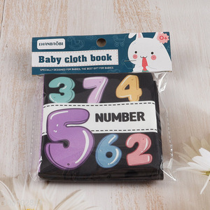 Top quality number series baby cloth book baby early educational toys