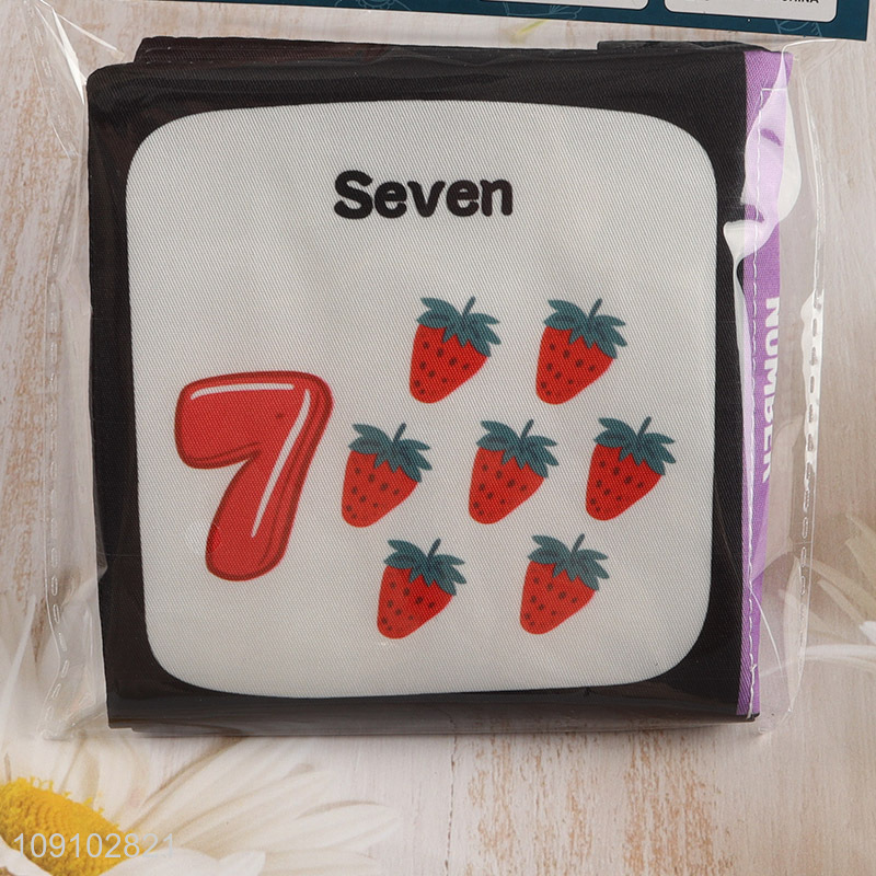 Top quality number series baby cloth book baby early educational toys