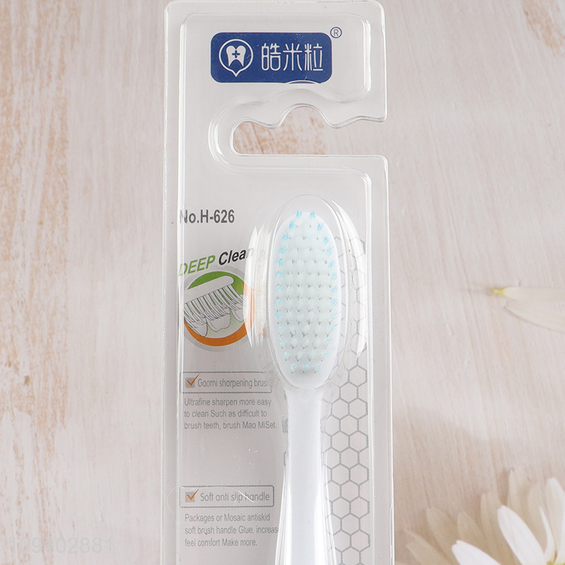 Yiwu market multicolor soft bristle oral care toothbrush for adult