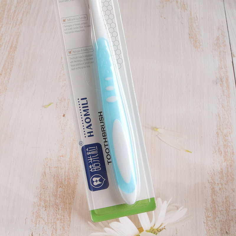 Yiwu market multicolor soft bristle oral care toothbrush for adult