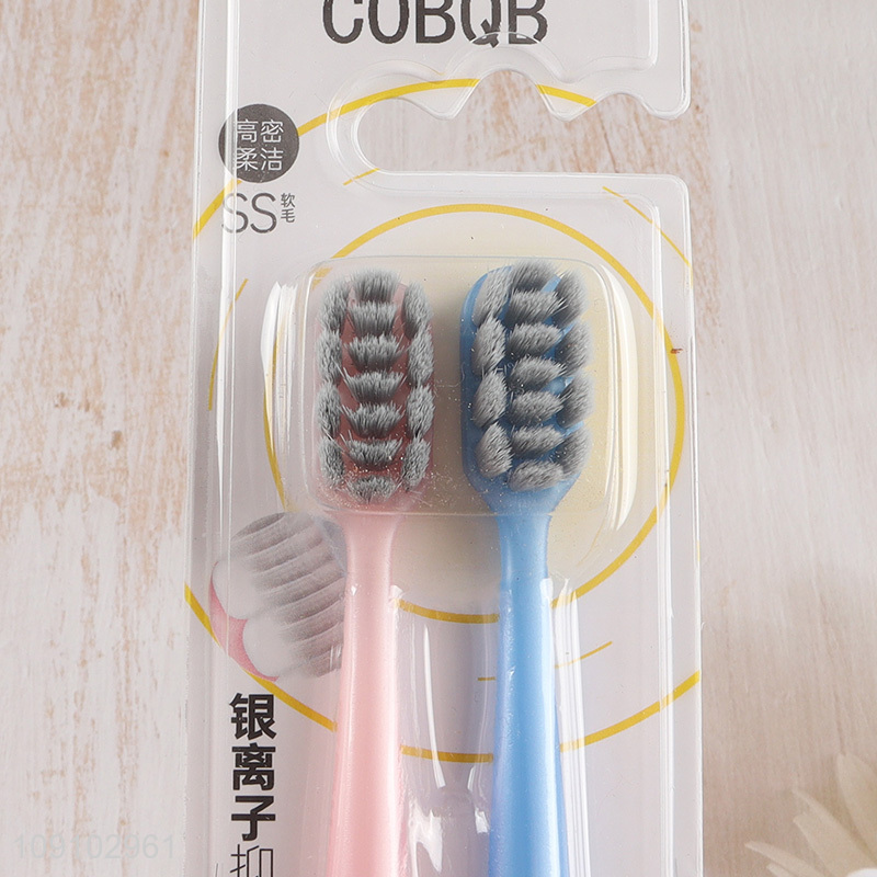 Hot products 2pcs soft bristle adult oral care toothbrush