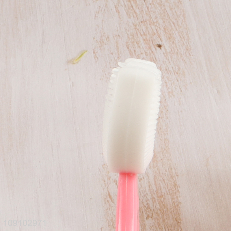 Good selling soft baby teeth cleaning u-shaped baby toothbrush