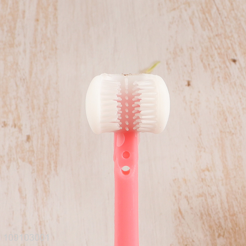 Factory wholesale three-sided creative children toothbrush for oral care