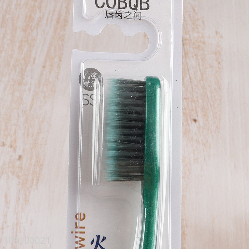 High quality multicolor soft bristle adult toothbrush for sale