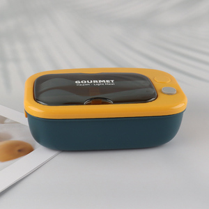 New Arrival 2-Compartment Plastic Bento Lunch Box with Cutlery