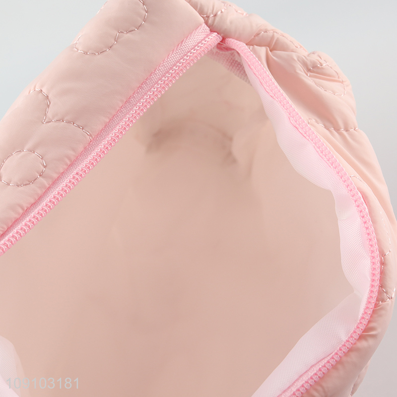 High Quality Quilted Makeup Bag Travel Toiletry Bag with Zipper