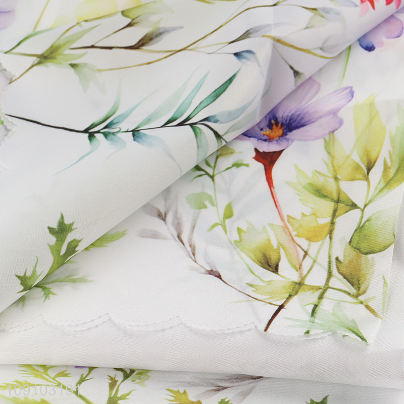 Hot Selling Floral Print Polyester Tablecloth Washable Table Cloth