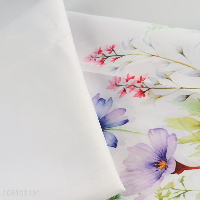 Hot Selling Floral Print Polyester Tablecloth Washable Table Cloth