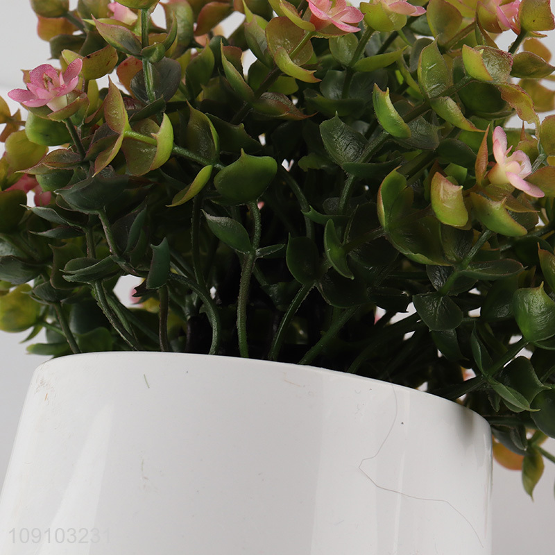 Factory Supply Mini Artificial Potted Plants for Indoor Outdoor Decor