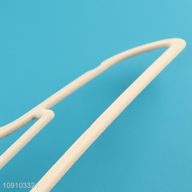 Factory Supply Heavy Duty Non-Slip Flocked Velvet Clothes Hangers