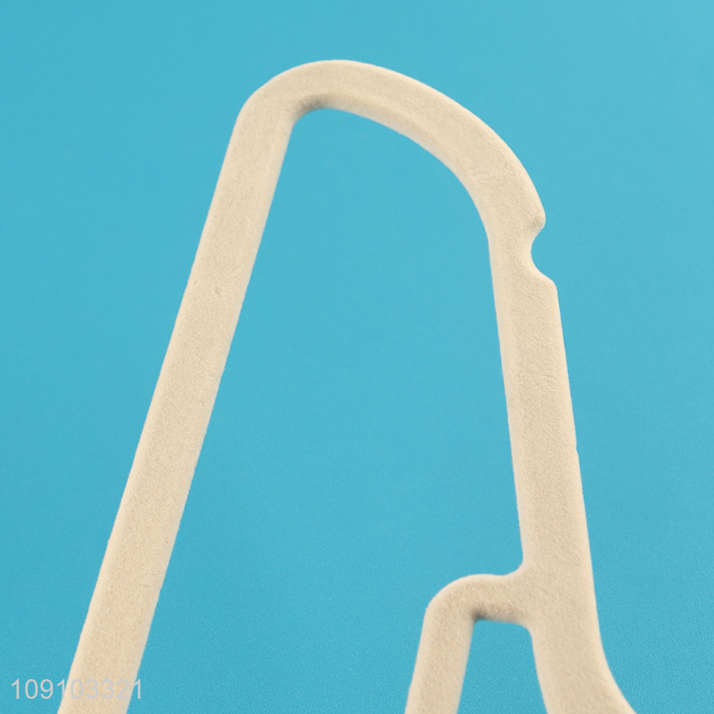 Factory Supply Heavy Duty Non-Slip Flocked Velvet Clothes Hangers