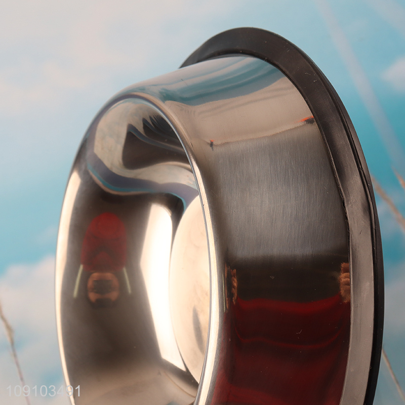 China Imports Stainless Steel Pet Bowls Non-Slip Dog Cat Bowls