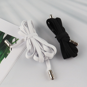 Factory Supply No Tie Shoelaces Flat Elastic Sneakers Shoelaces