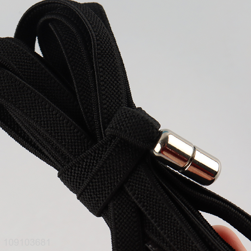 Factory Supply No Tie Shoelaces Flat Elastic Sneakers Shoelaces
