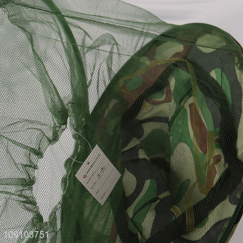 Good Quality Camouflage Beekeeping Cap Anti-Mosquito Mesh Hat for Fishing