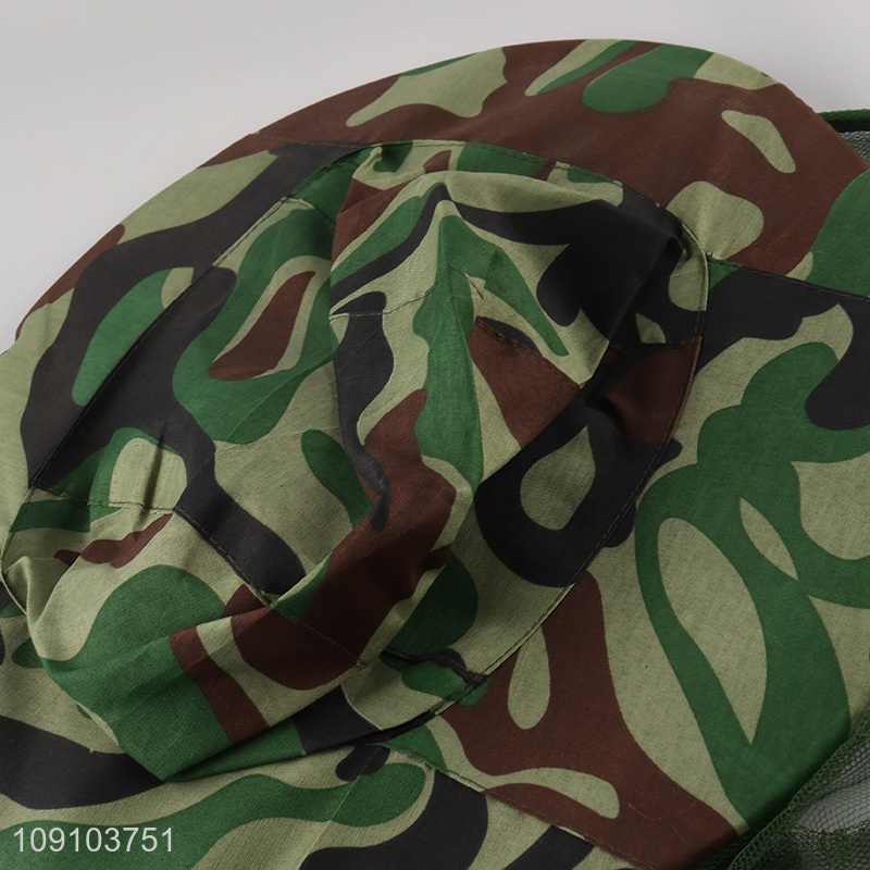 Good Quality Camouflage Beekeeping Cap Anti-Mosquito Mesh Hat for Fishing