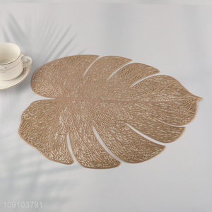 High Quality Leaf Shaped Vinyl Placemats Tropical Palm Leaf Table Mats
