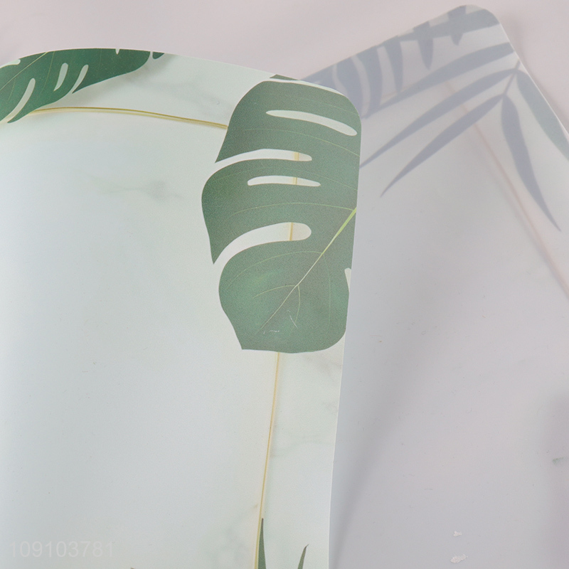 New Product Leaf Printed Pvc Placemat Heat Resistant Non-Slip Placemat