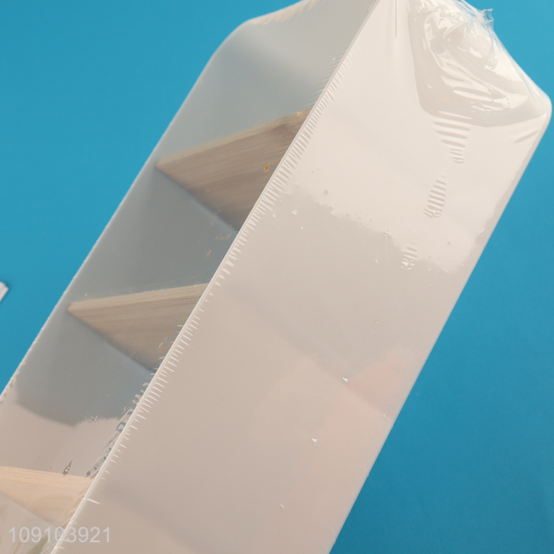 New Arrival 4-Compartment Desk Storage Box Plastic Desktop Organizer