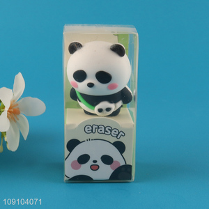 Hot Sale Cute Panda Eraser Mini Cartoon for Kids Classroom Prizes