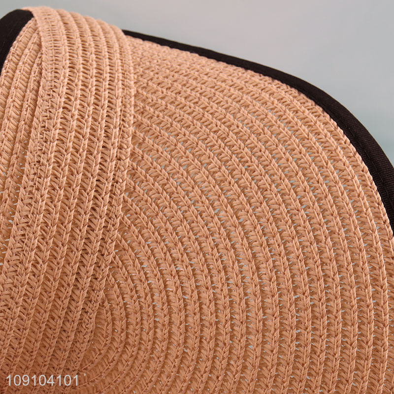 Good Quality Women Sun Visor Hat Wide Brimmed Straw Hat
