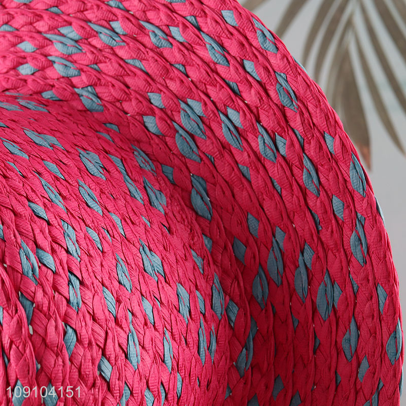 Hot Selling Kids Summer Straw Hats Wide Brim Sun Hats