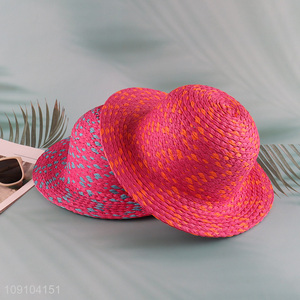 Hot Selling Kids Summer Straw Hats Wide Brim Sun Hats