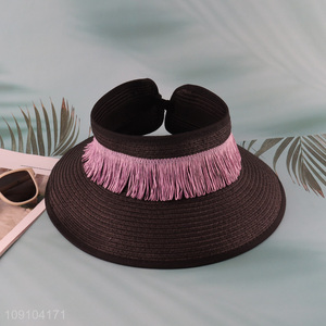High Quality Women Sun Visor Hat Foldable Wide Brim Sunhat