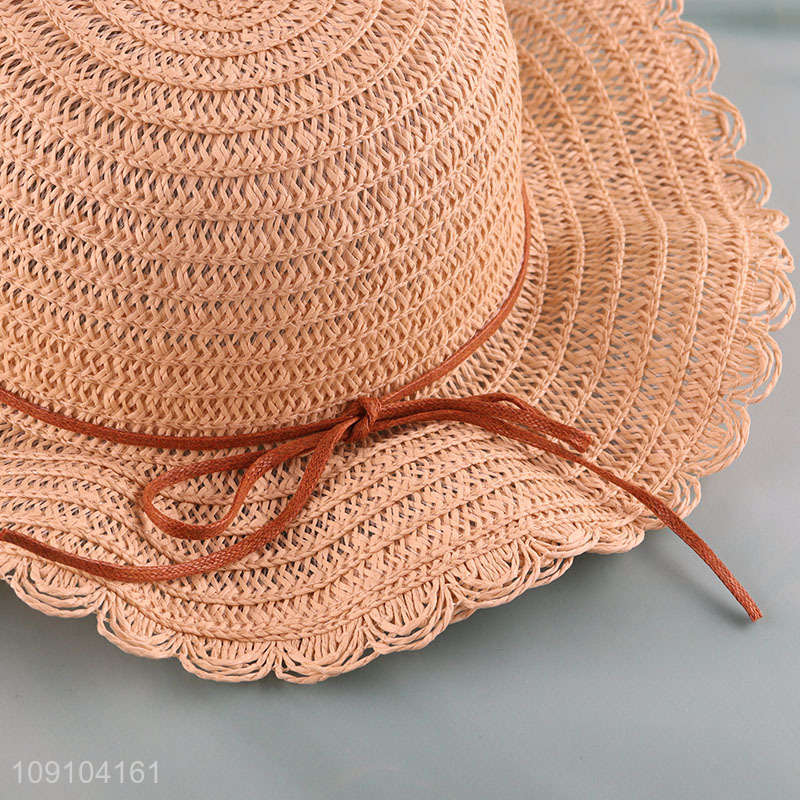 New Arrival Straw Hat Wide Brim Beach Sun Hat for Kids